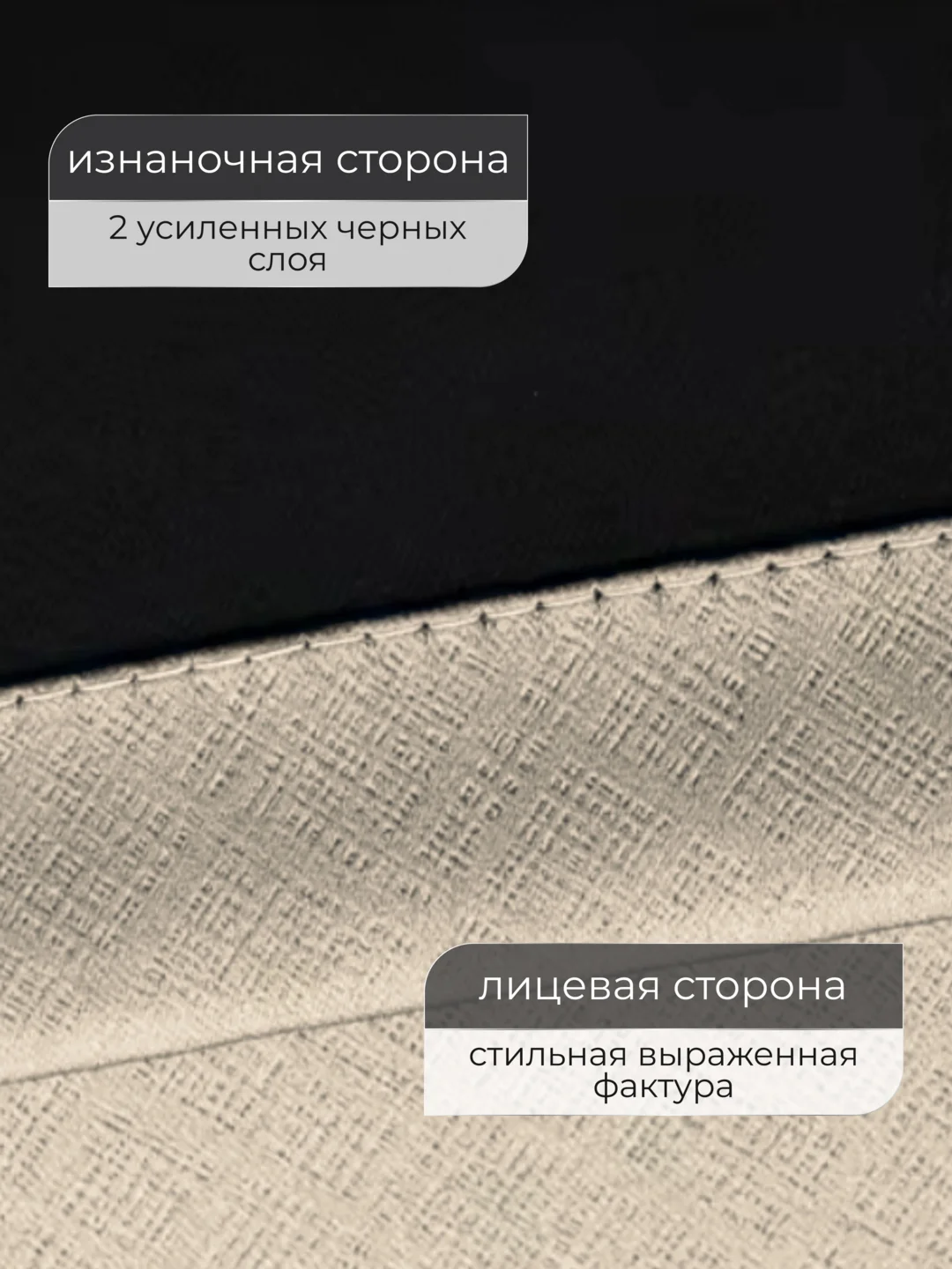Кремовый шторы на окна Блэкаут, комплект штор из 2 портьеры по 1,5 м