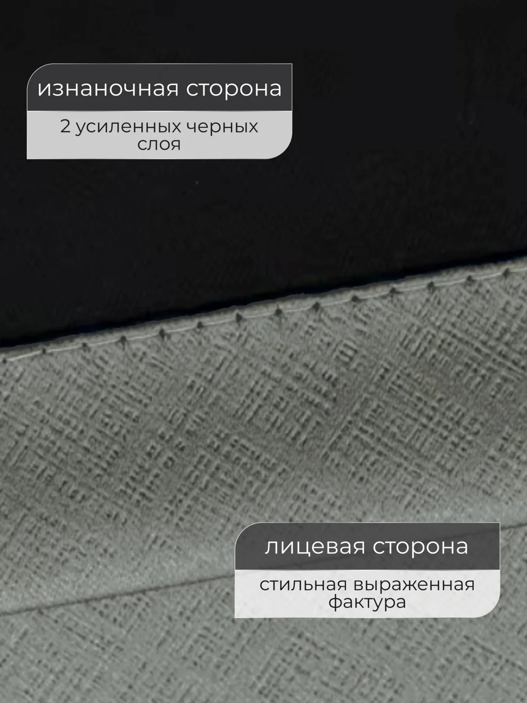 Тёмно-серый шторы на окна Блэкаут, Комплект штор из 2 портьер по 2 м