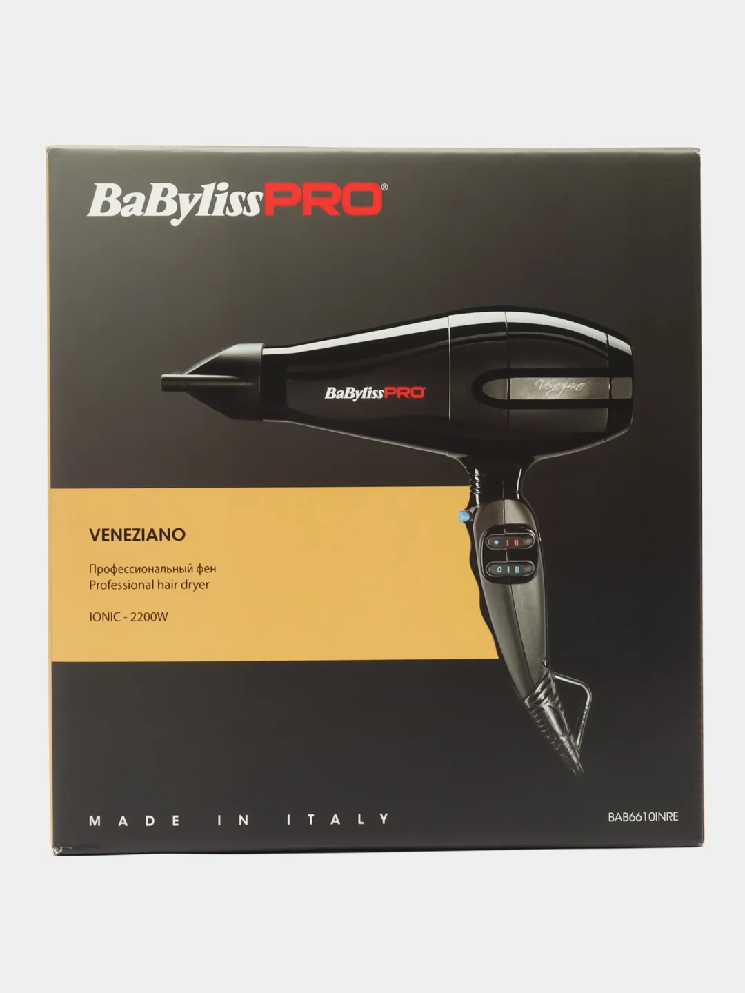Профессиональный фен для сушки и укладки волос BaByliss PRO Veneziano Ionic BAB6610INRE