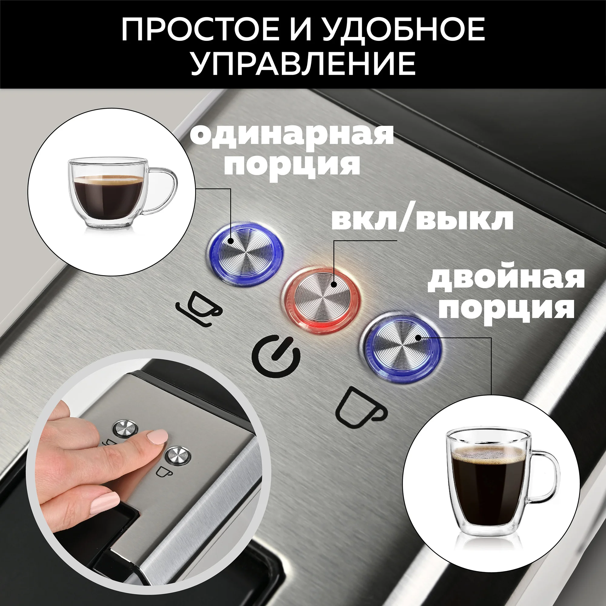 Кофеварка мультикапсульная  GFC-C300 для молотого кофе и капсул  Nespresso и Dolce Gusto