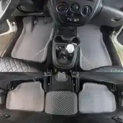 Черный автомобильные коврики Ева с 3D бортами на Лада Гранта/Калина/Датсун,PRESS CITY-3D