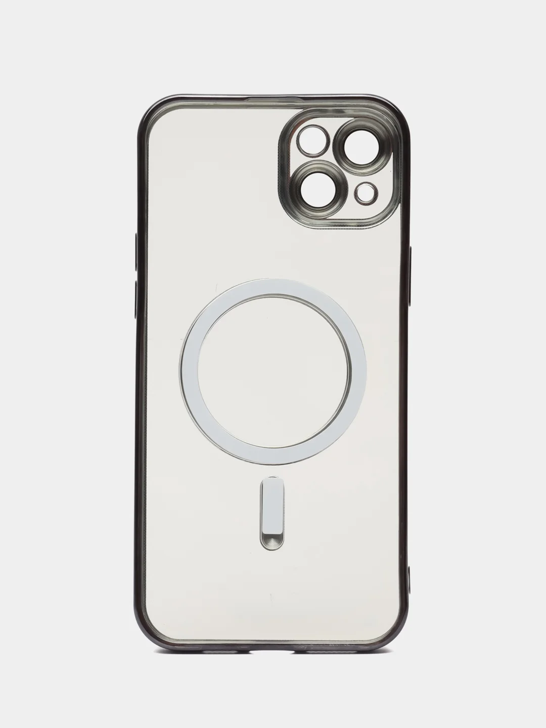 Черный чехол MagSafe (Магсейф) силиконовый для iPhone 11, 12, 13, 14, 15, X/XS, XR, Pro, Pro Max, Plus