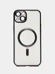 Черный чехол MagSafe (Магсейф) силиконовый для iPhone 11, 12, 13, 14, 15, X/XS, XR, Pro, Pro Max, Plus
