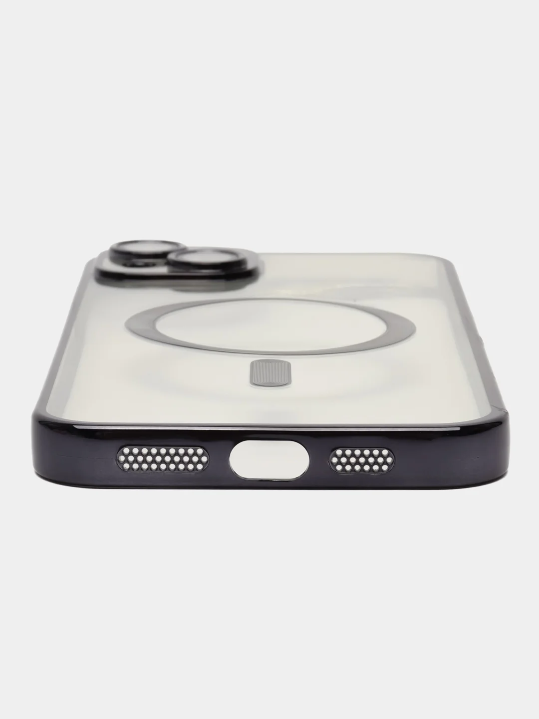 Черный чехол MagSafe (Магсейф) силиконовый для iPhone 11, 12, 13, 14, 15, X/XS, XR, Pro, Pro Max, Plus