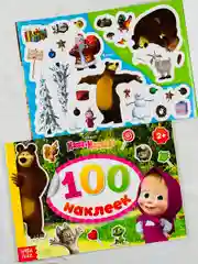 Книжка с наклейками для малышей Маша и медведь фон внутри