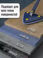 Синий швабра с отжимом, треугольная