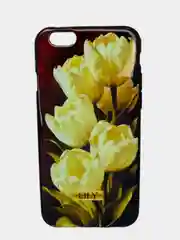 Желтый чехол с принтом " LILY" для iPhone 6 / 6S