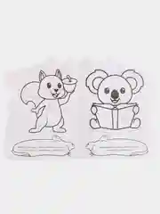 Голубой раскраска с историей Котёнок, Тигренок, Пони, Единорог, Чебурашка, Щенок