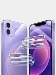 Комплект Гидрогелевая плёнка задняя и передняя iPhone 12, 13, 14, 15, Mini, Pro, Max, Plus