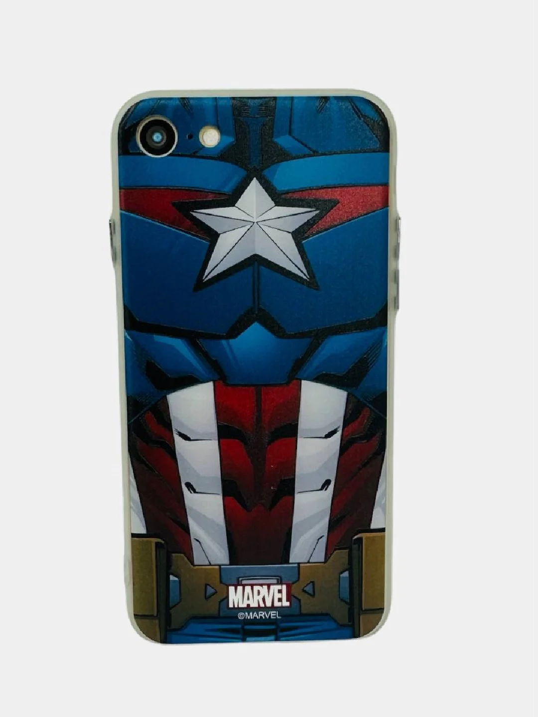 Синий силиконовый чехол Marvel для iPhone 7/8