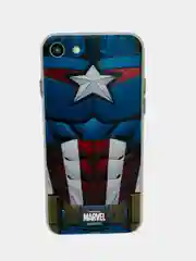 Синий силиконовый чехол Marvel для iPhone 7/8