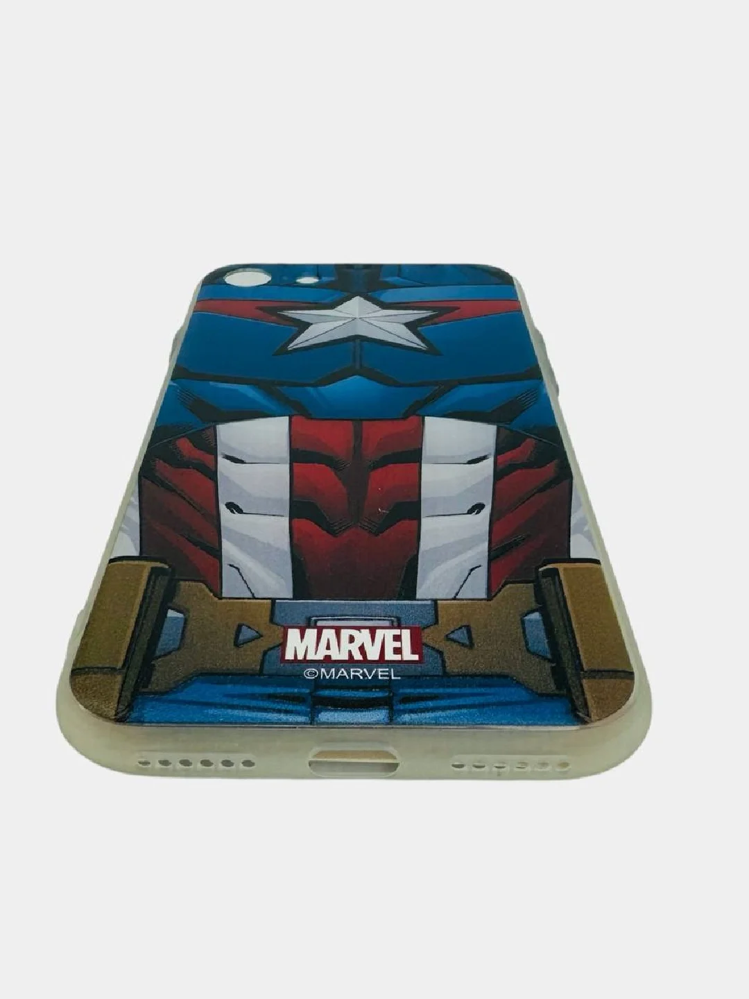 Синий силиконовый чехол Marvel для iPhone 7/8