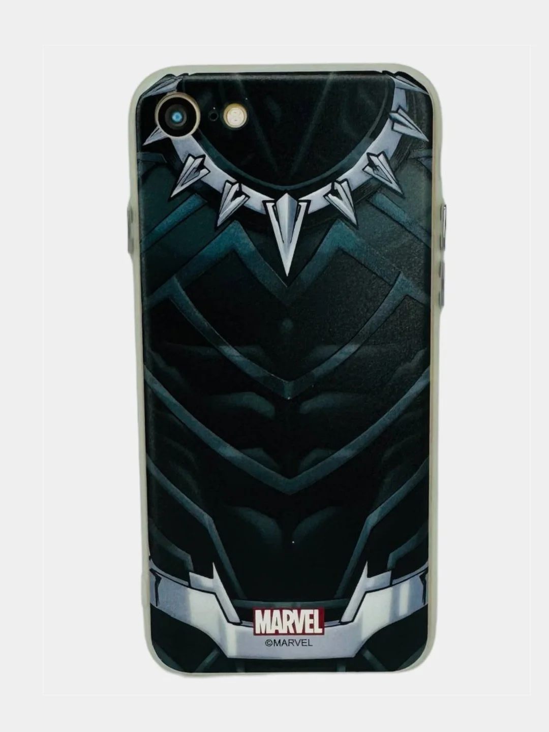 Черный силиконовый чехол Marvel для iPhone 7/8