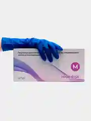 Перчатки Top Glove High Risk особо прочные латекс. неопудренные, текстурные, M, 50 шт, 16г