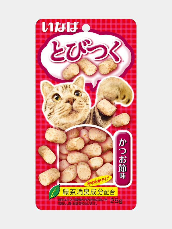 Лакомство для кошек Инаба Тобицуку Cо вкусом кацуобуси, 25г