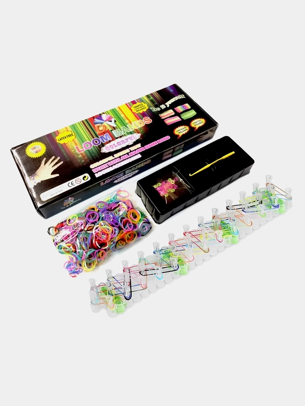 Набор для плетения браслетов из резинок Loom Bands 600 (Лум Бандс) + большой станок