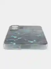 Бирюзовый чехол на Samsung Galaxy S24 FE 5G / Самсунг S24 FE прозрачный, с принтом, защита камеры