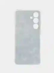 Бирюзовый чехол на Samsung Galaxy S24 FE 5G / Самсунг S24 FE прозрачный, с принтом, защита камеры