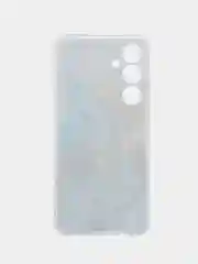 Голубой чехол на Samsung Galaxy S24 FE 5G / Самсунг S24 FE прозрачный, с принтом, защита камеры