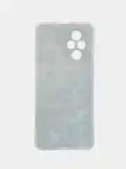 Бирюзовый силиконовый чехол на Honor 200 / Хонор 200 прозрачный, с принтом, защита камеры