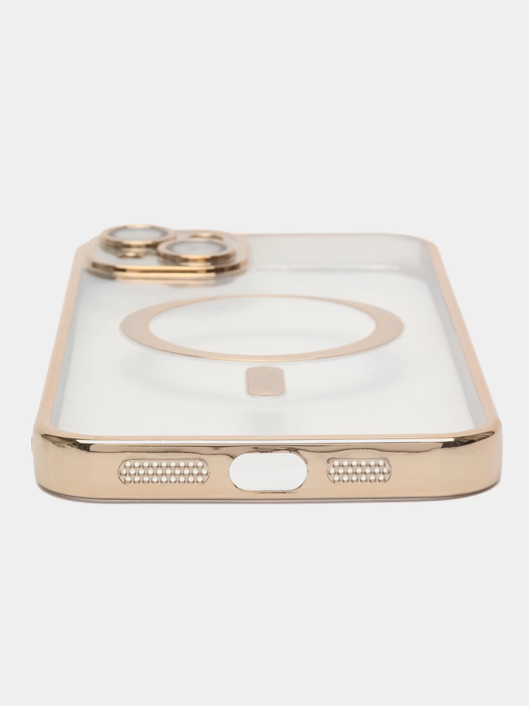 Золотой чехол MagSafe (Магсейф) силиконовый для iPhone 11, 12, 13, 14, 15, X/XS, XR, Pro, Pro Max, Plus