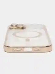 Золотой чехол MagSafe (Магсейф) силиконовый для iPhone 11, 12, 13, 14, 15, X/XS, XR, Pro, Pro Max, Plus