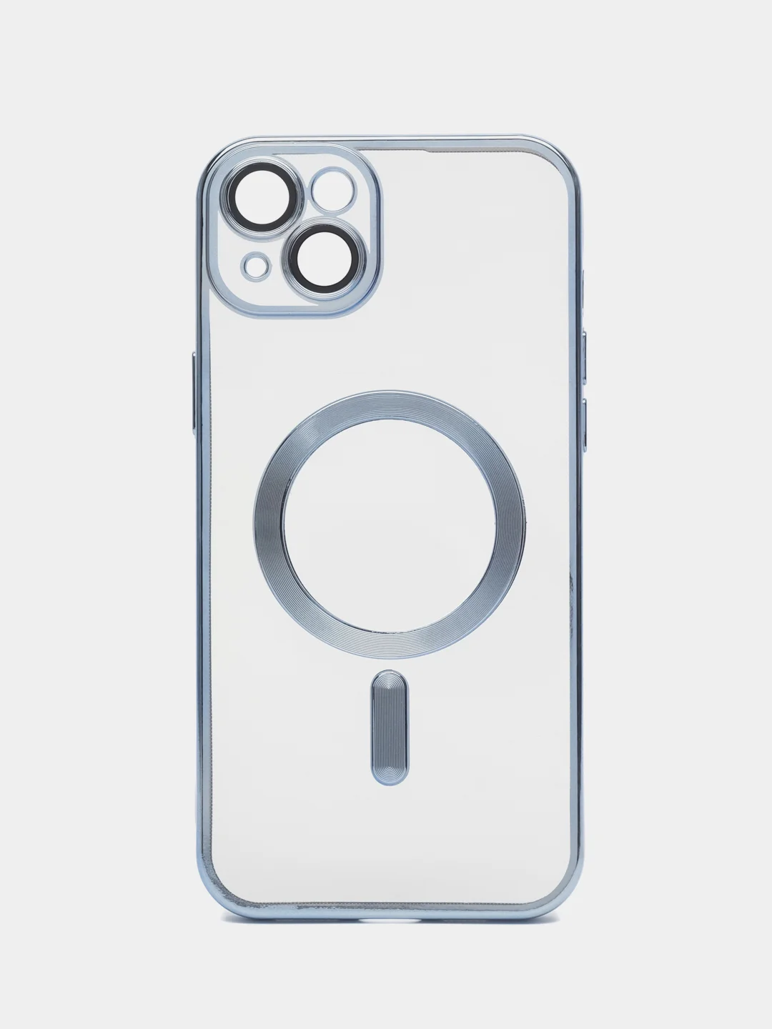 Небесно-голубой чехол MagSafe (Магсейф) силиконовый для iPhone 11, 12, 13, 14, 15, X/XS, XR, Pro, Pro Max, Plus