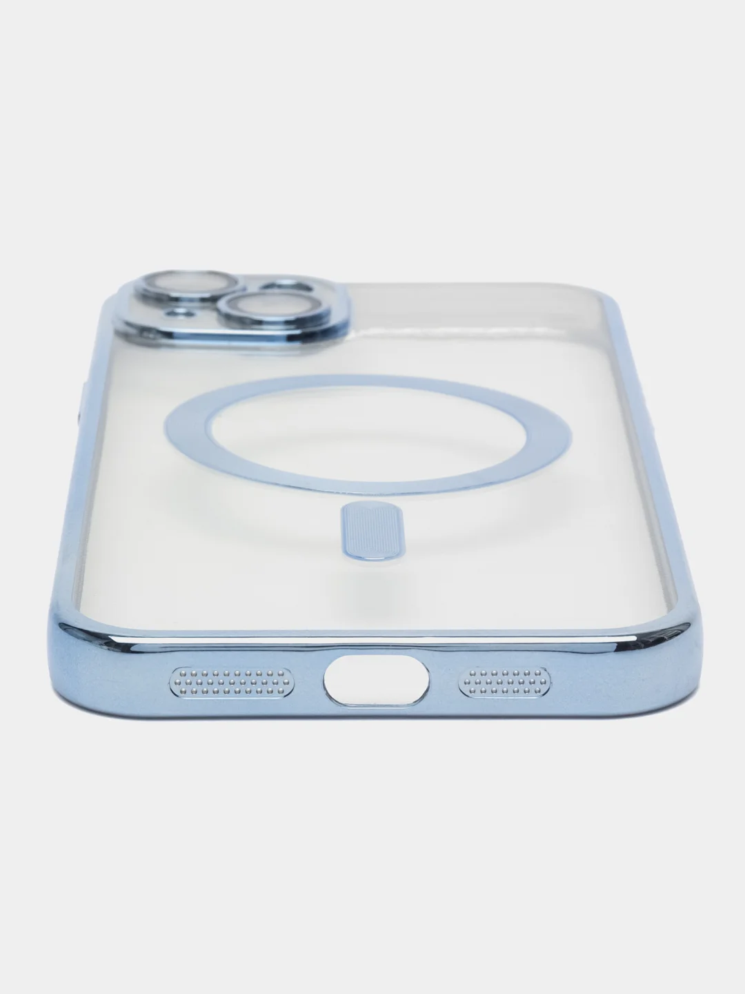Небесно-голубой чехол MagSafe (Магсейф) силиконовый для iPhone 11, 12, 13, 14, 15, X/XS, XR, Pro, Pro Max, Plus