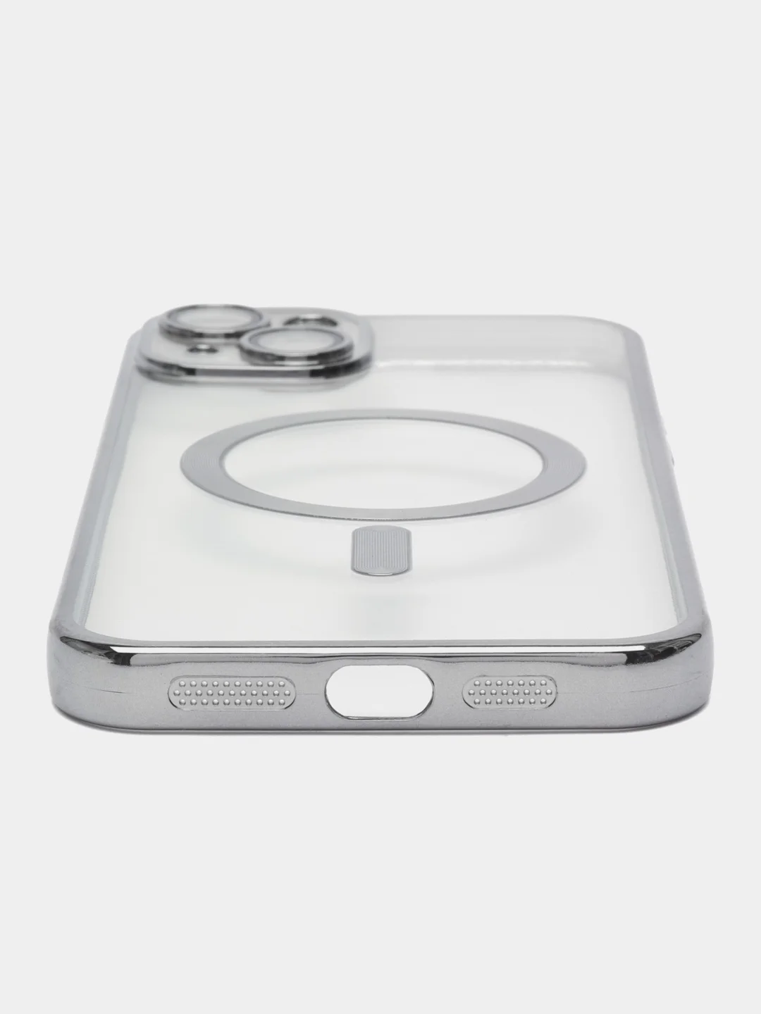 Серый чехол MagSafe (Магсейф) силиконовый для iPhone 11, 12, 13, 14, 15, X/XS, XR, Pro, Pro Max, Plus