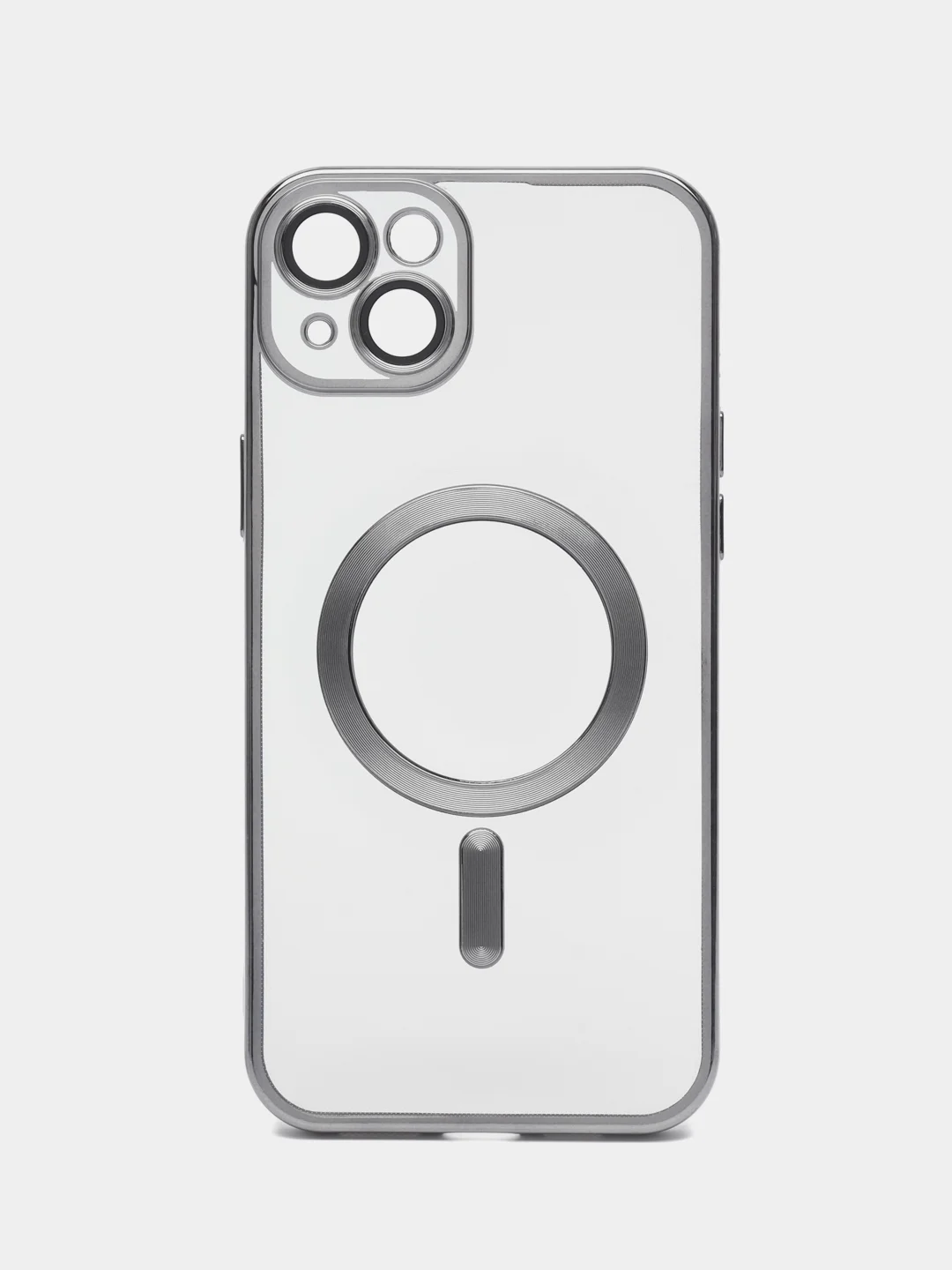 Серый чехол MagSafe (Магсейф) силиконовый для iPhone 11, 12, 13, 14, 15, X/XS, XR, Pro, Pro Max, Plus