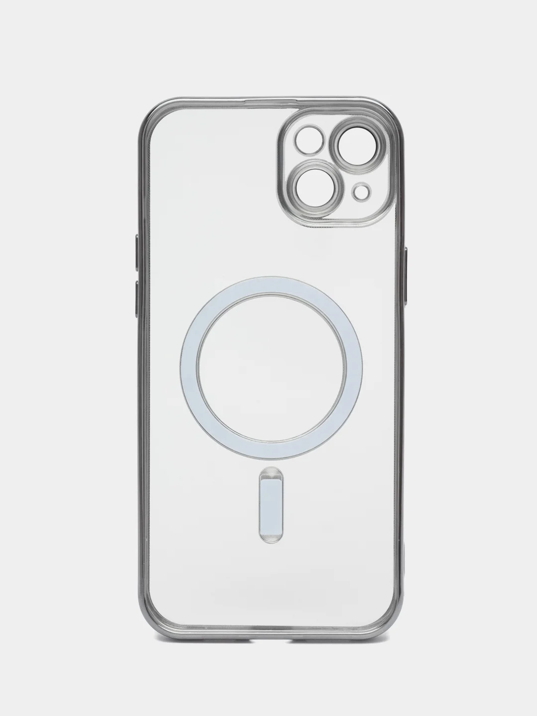 Серый чехол MagSafe (Магсейф) силиконовый для iPhone 11, 12, 13, 14, 15, X/XS, XR, Pro, Pro Max, Plus