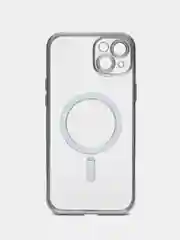 Серый чехол MagSafe (Магсейф) силиконовый для iPhone 11, 12, 13, 14, 15, X/XS, XR, Pro, Pro Max, Plus