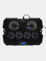 Охлаждающая подставка для ноутбука до 18", 6 вентиляторов, 2USB, регулировка наклона KS-is