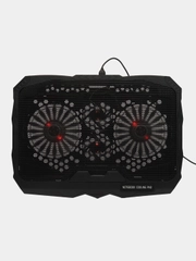 Охлаждающая подставка для ноутбука до 18", 4 вентилятора , 2 USB, красная подсветка