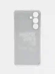 Тёмно-коричневый чехол на Samsung Galaxy S24 FE 5G / Самсунг S24 FE прозрачный, с принтом, защита камеры