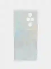 Голубой силиконовый чехол на Honor 200 Pro / Хонор 200 Про прозрачный, с принтом, защита камеры