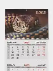 Календарь настенный квартальный отрывной 2025 Brauberg Символ года, 116132