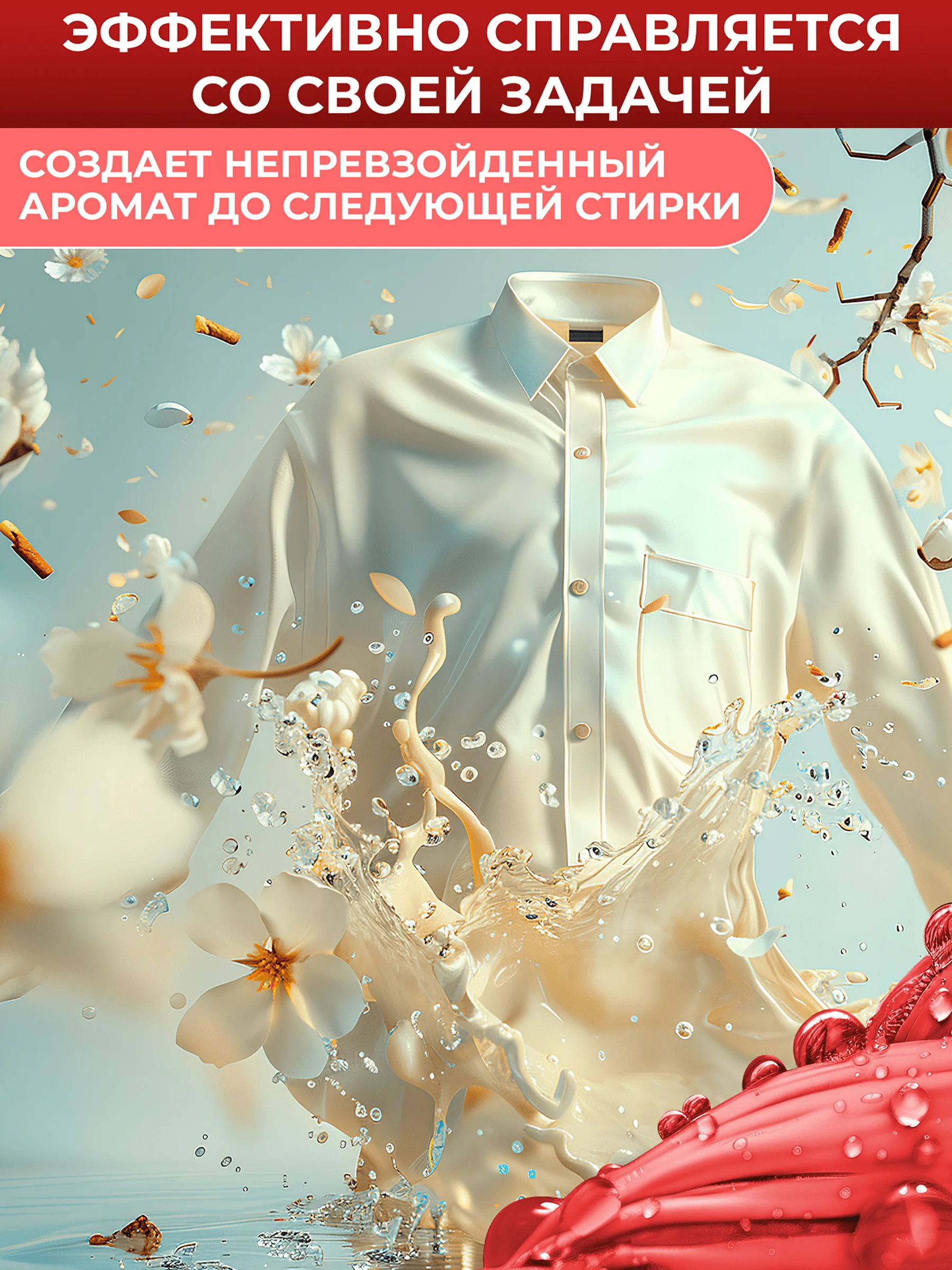 Кондиционер для белья парфюмированный Wellery Collection Red, табак ваниль, 900 мл