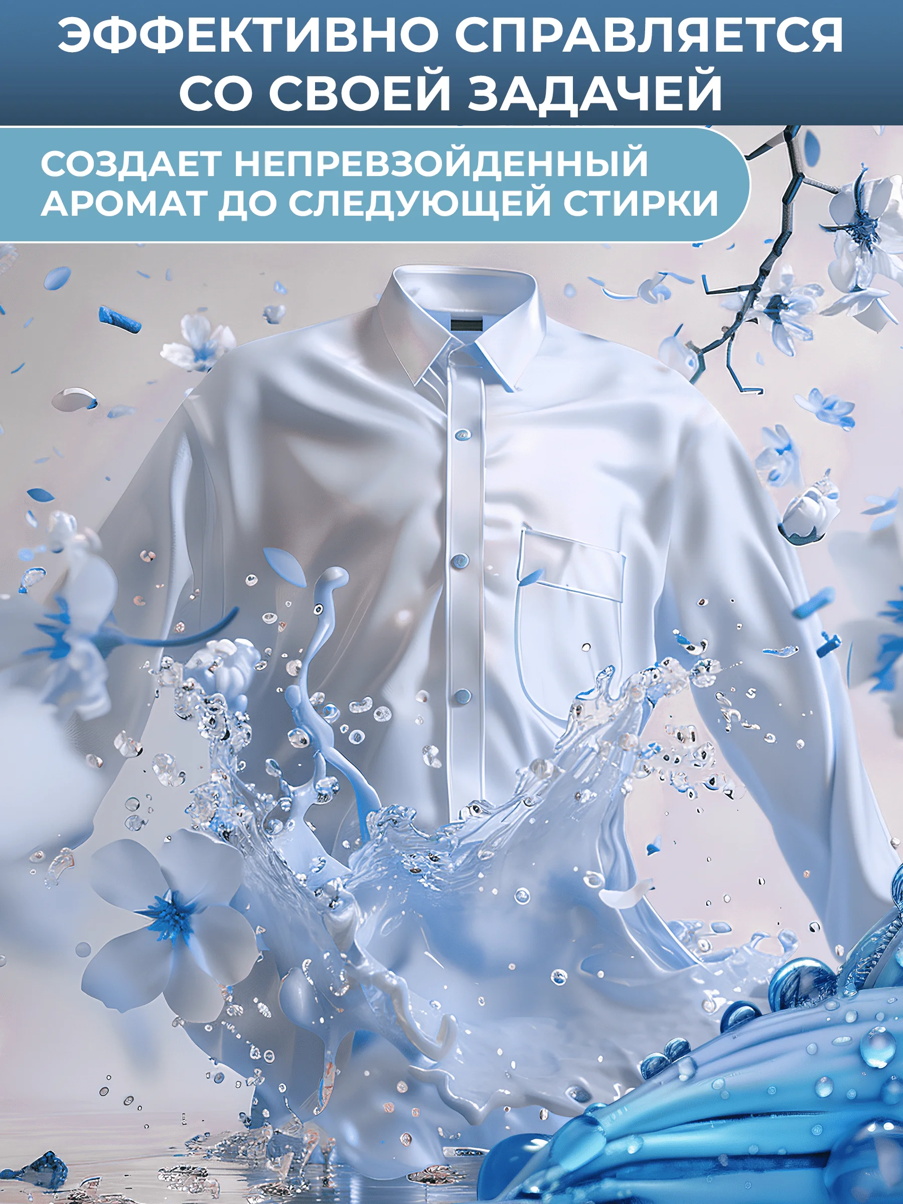 Кондиционер для белья парфюмированный Wellery Collection Blue, белая роза и кокосовая вода