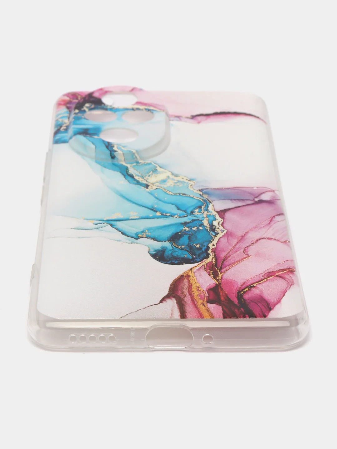 Ледяной силиконовый чехол на Honor 200 Pro / Хонор 200 Про прозрачный, с принтом, защита камеры