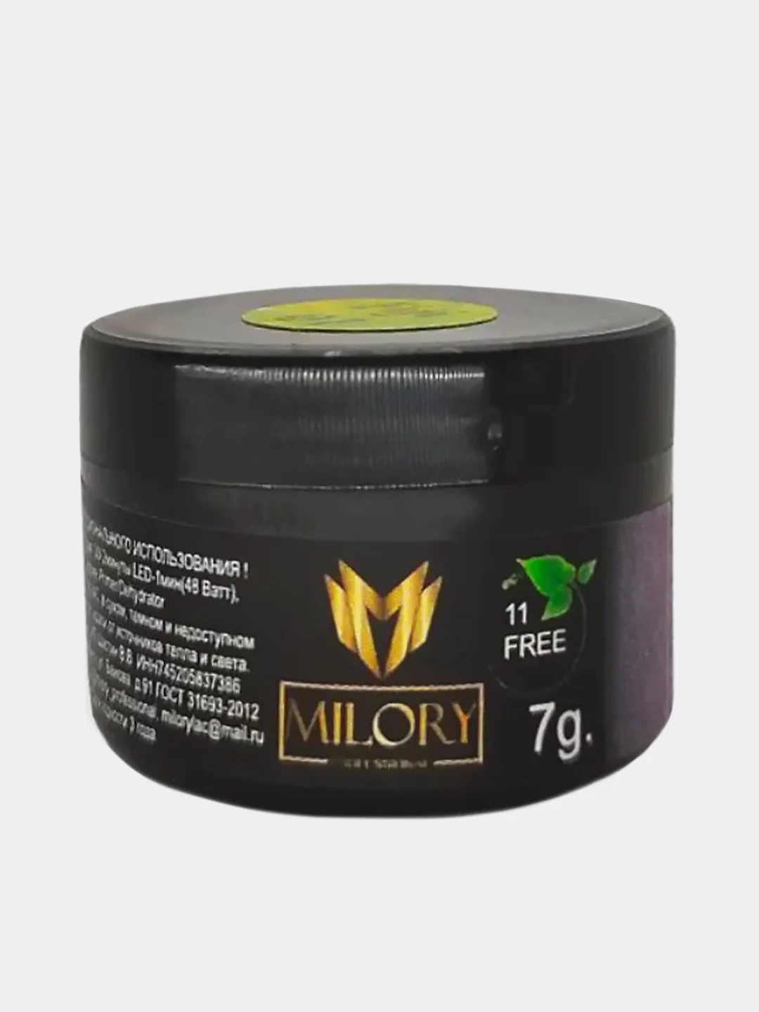 Разноцветный milory, Гель лак c поталью Fiji, 7g