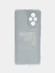 Тёмно-коричневый силиконовый чехол на Honor 200 / Хонор 200 прозрачный, с принтом, защита камеры