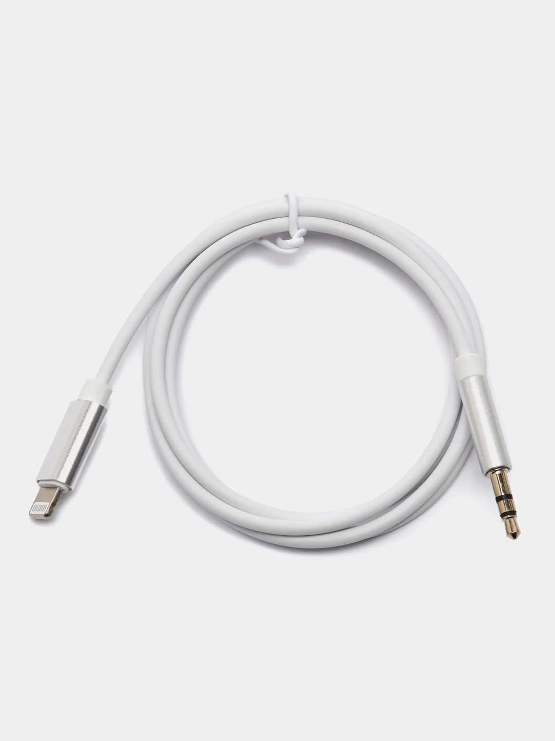 Белый переходник для AUX (Аукс) в Lightning (айфона) Type-C