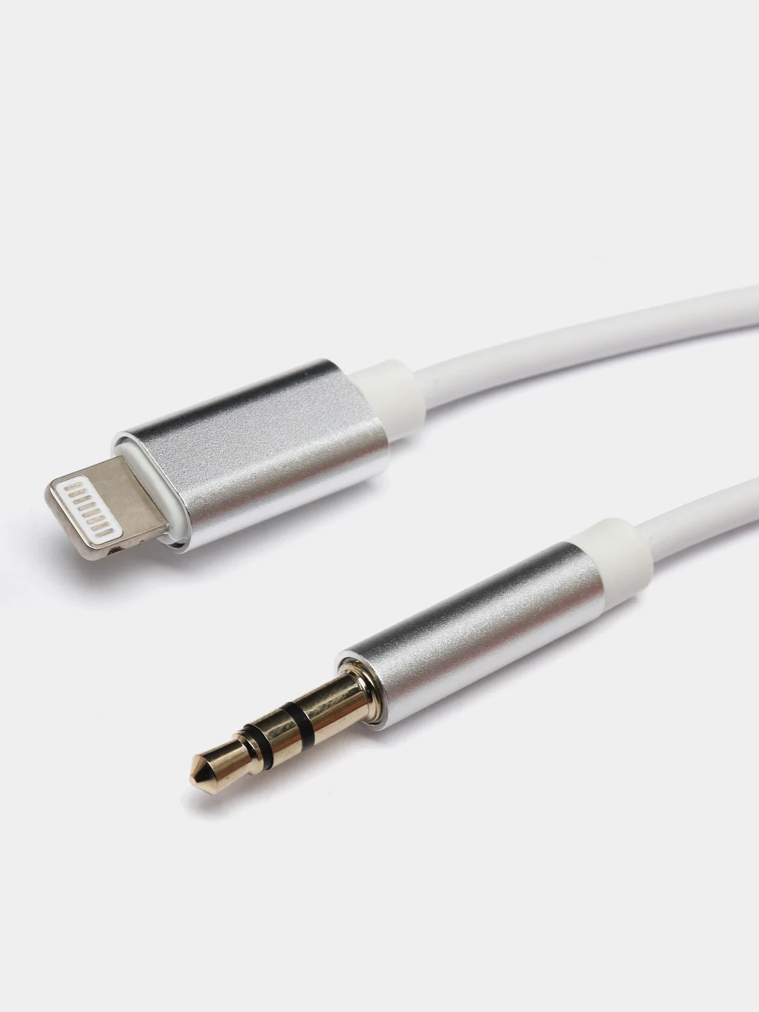 Белый переходник для AUX (Аукс) в Lightning (айфона) Type-C