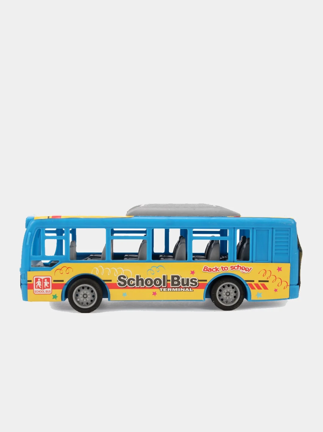 Набор игрушечных автобусов "SchoolBus", 2 шт, инерционный