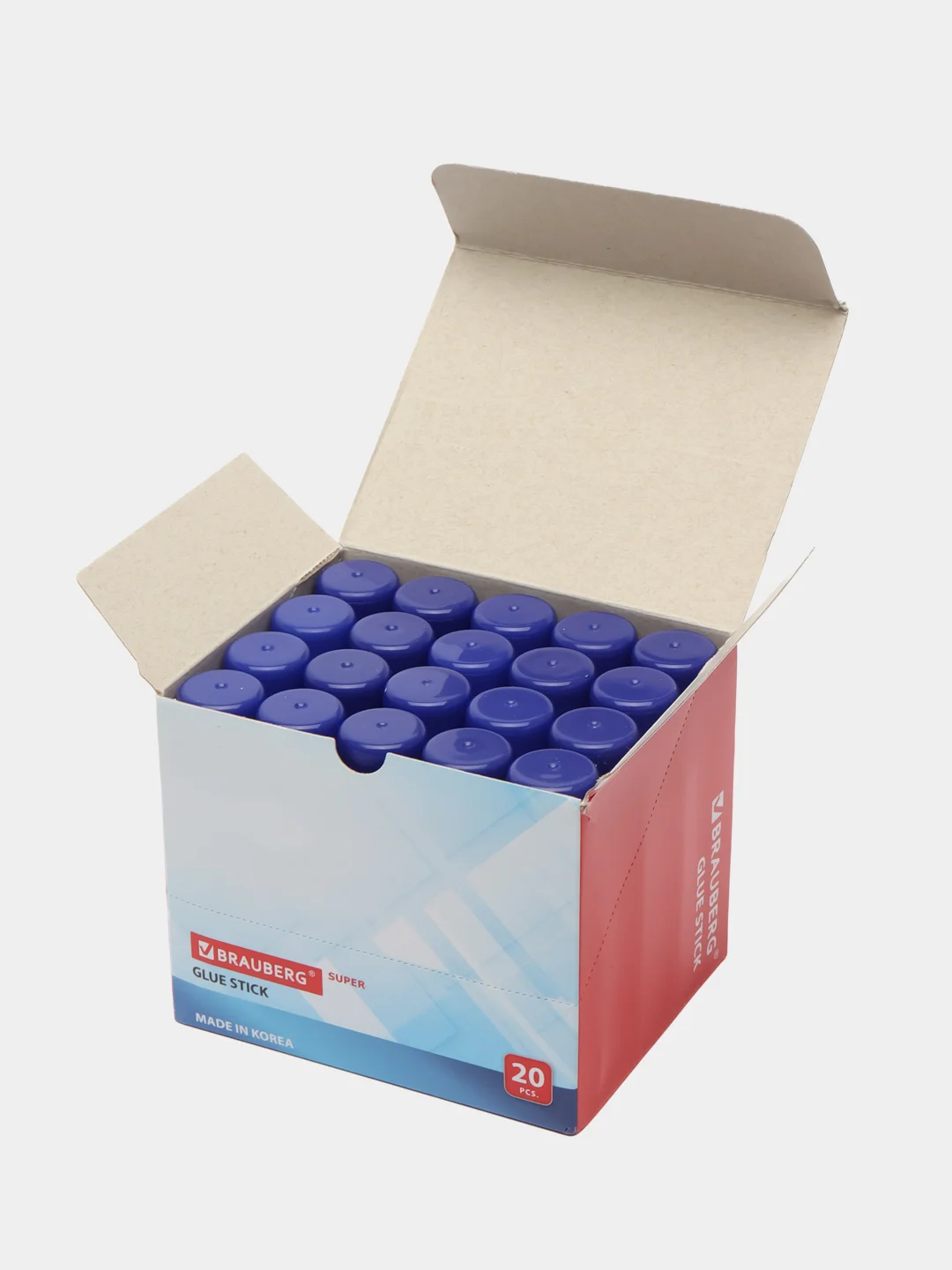 Клей-карандаш Усиленный Brauberg Super, 15 г, Комплект 20 шт., Южная Корея