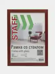 Рамка для фото 21х30 см А4 Staff 391332, стекло, багет 18 мм МДФ, цвет орех, комплект 3 шт