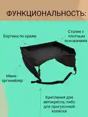 Темно-синий автомобильный столик для автокресла детский, столик для коляски, поднос для еды и игр