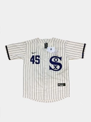Бейсбольная рубашка с коротким рукавом джерси оверсайз Chicago White Sox №45 JORDAN Nike