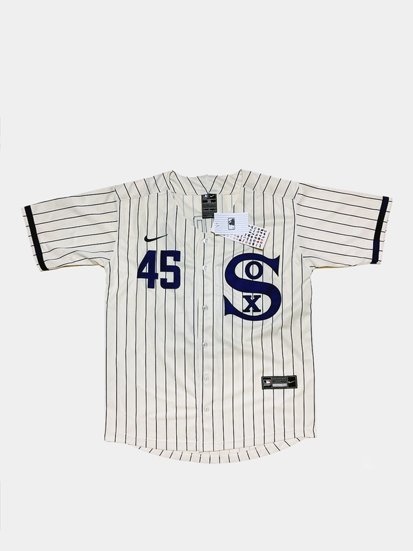 Бейсбольная рубашка с коротким рукавом джерси оверсайз Chicago White Sox №45 JORDAN Nike
